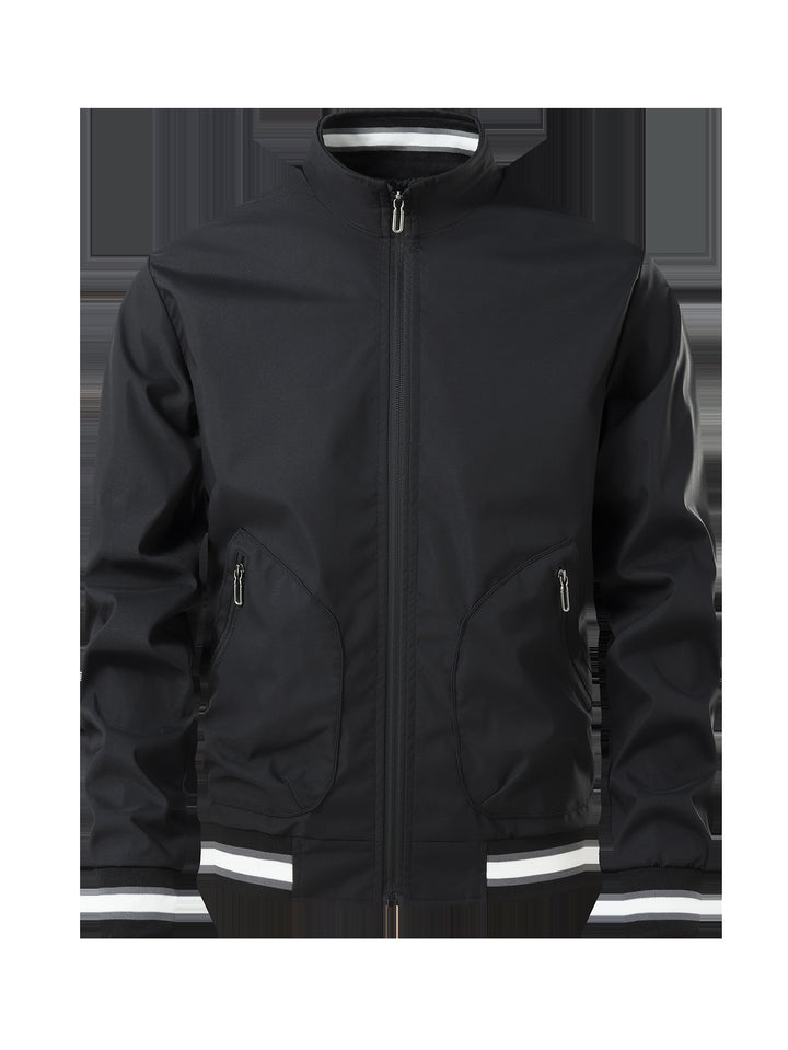Herren sportliche Übergangsjacke mit hohem Kragen und praktischen Reißverschlusstaschen Echoarchiv