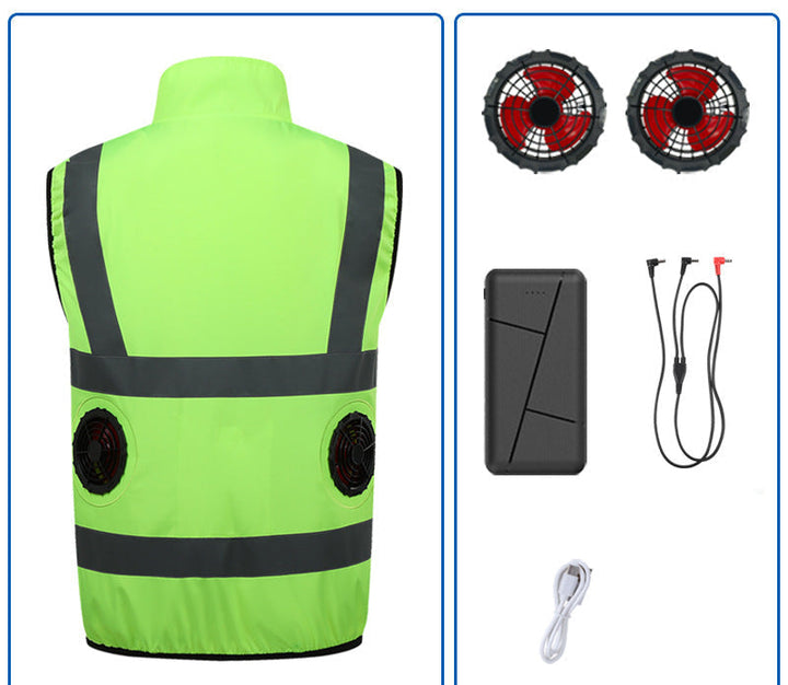 Unisex nan Zwölf-Volt Ersatzlüfter-Doppelset mit Y-Verbindungskabel für Kühljacke Echo Archiv