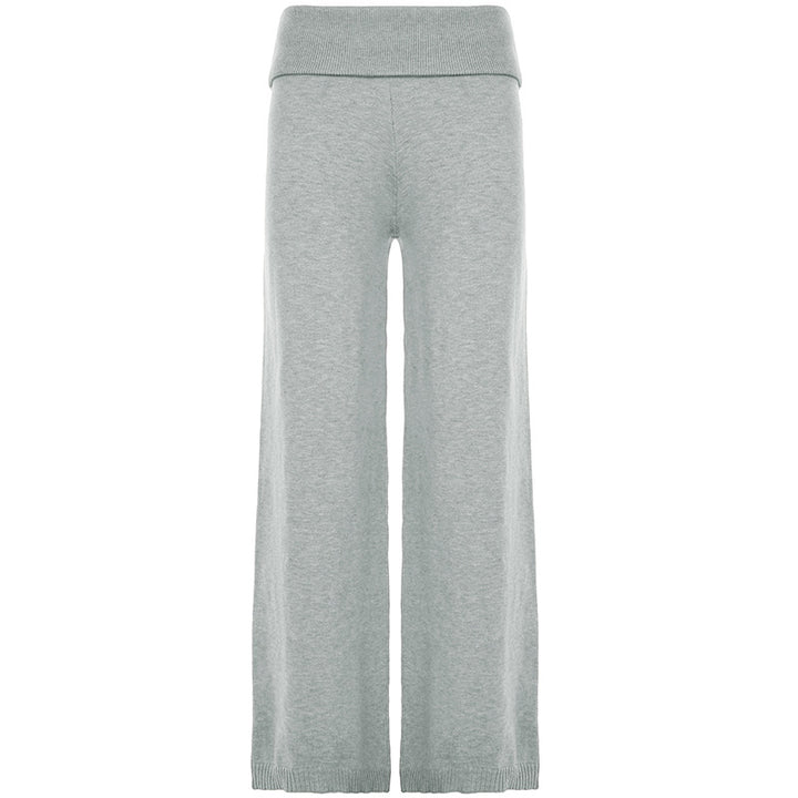 Damen nan kaschmirähnliches Strick-Lounge-Set mit Oversize-Pullover und weiten Palazzo-Hosen Echo Archiv