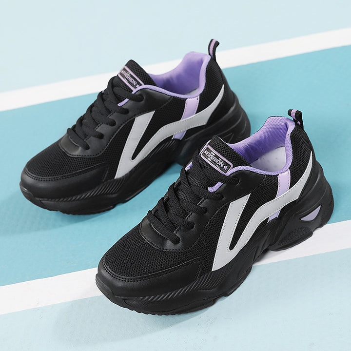 Damen nan gedämpfte Freizeit-Sneaker im Plateaustil mit gepolstertem Komfortkragen, atmungsaktivem Mesh und rutschfestem Profil Echo Archiv