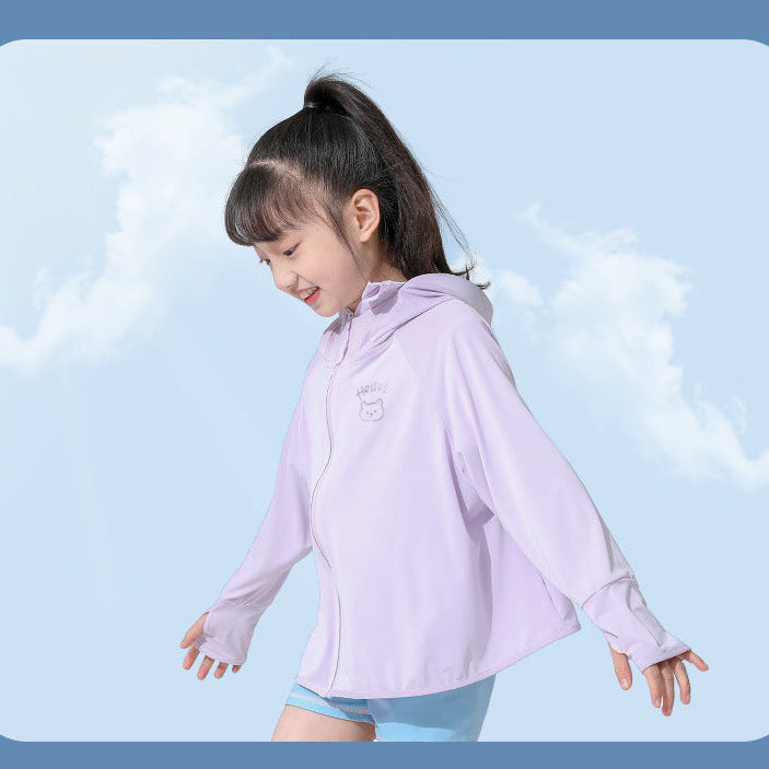 Jungen funktionale UV-Schutzjacke mit Kapuze Echo Archiv