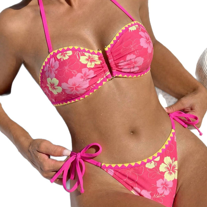 Damen Blumiger Bandeau-Bikini Echo Archiv