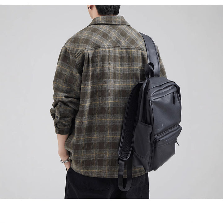 Herren Lässiges Karomuster Hemdjacke – Taviero