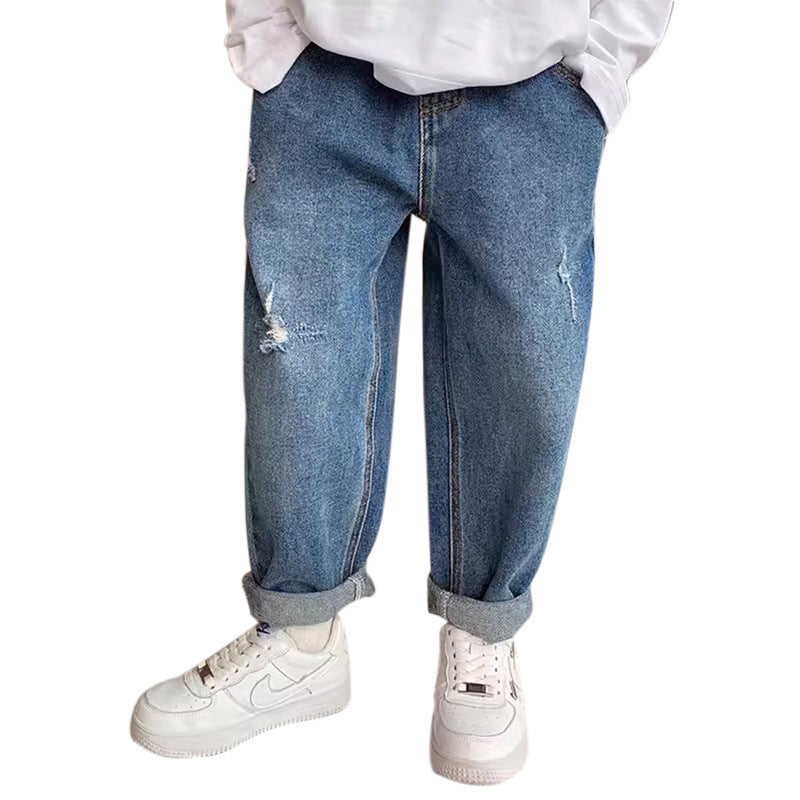Unisex entspannte Baggy-Jeans mit Vintage-Optik Echo Archiv