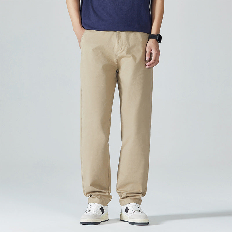 Herren Klassische Baumwoll-Chinohose mit geradem Bein und cleanem Minimal-Design Echo Archiv