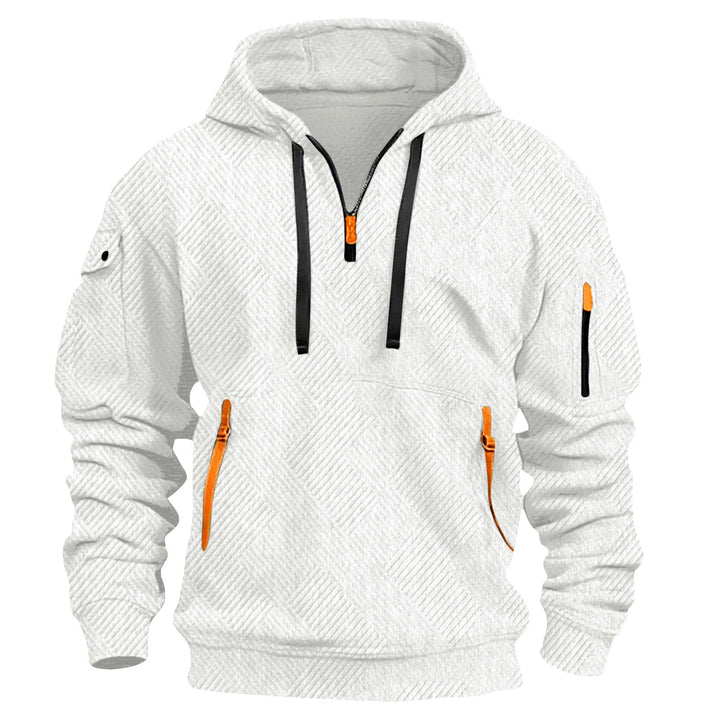 Herren Kapuzenpullover mit praktischen Reißverschlusstaschen und innovativem Strukturdesign Echoarchiv