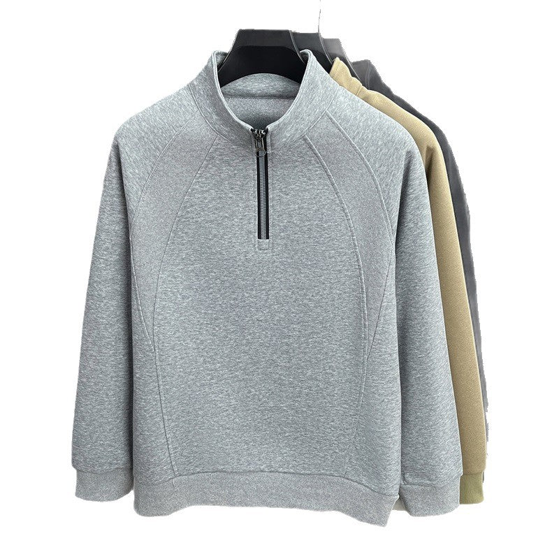 Herren modischer Pullover mit Stehkragen und Reißverschluss Echoarchiv