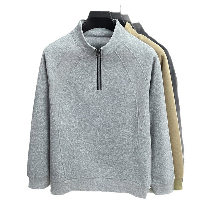 Herren modischer Pullover mit Stehkragen und Reißverschluss Echoarchiv