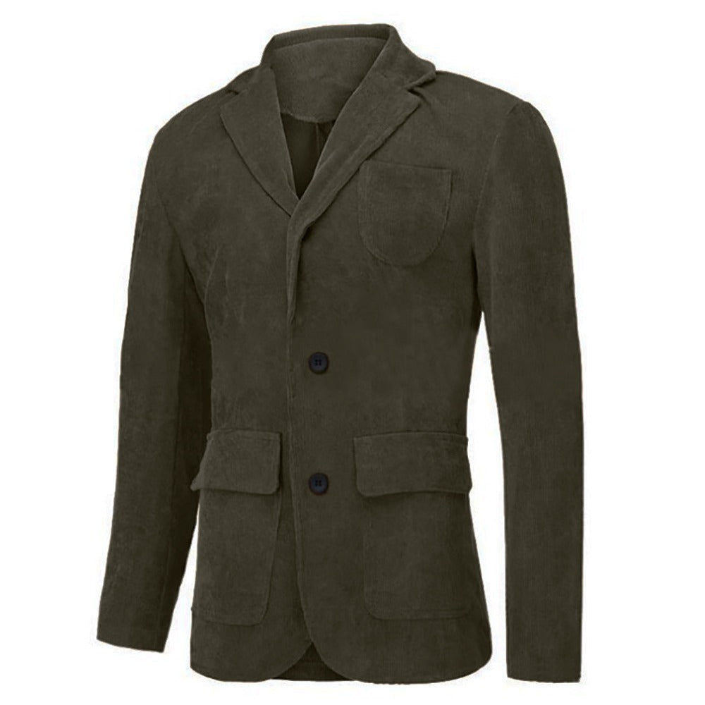 Herren modischer Cordblazer mit mehreren Taschen und eleganter Passform Echoarchiv