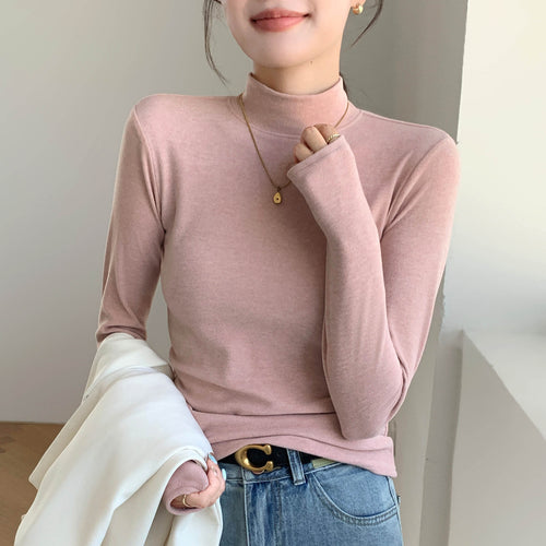 Damen Elegant und Bequem Langarmshirt mit Stehkragen Echo Archiv