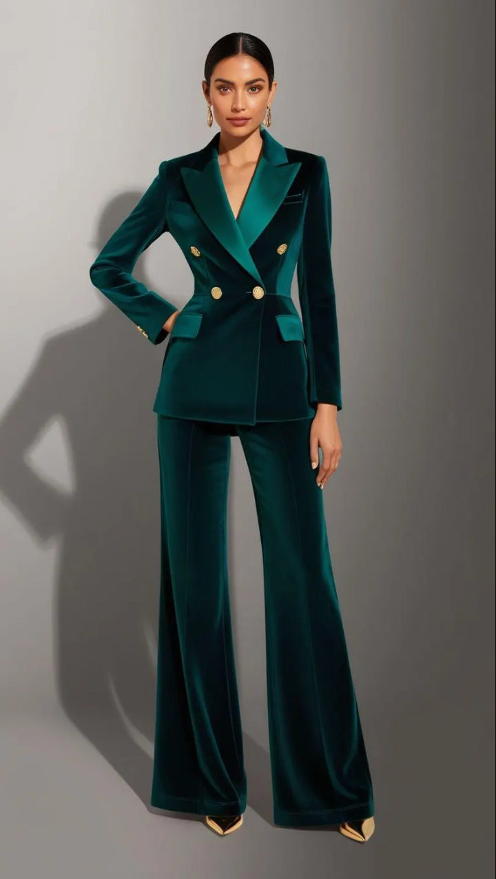 Damen Elegantes und Hochwertiges Samtanzug Echo Archiv