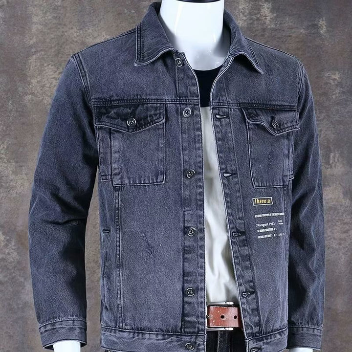 Herren Modische Denimjacke mit zwei Brusttaschen Echo Archiv