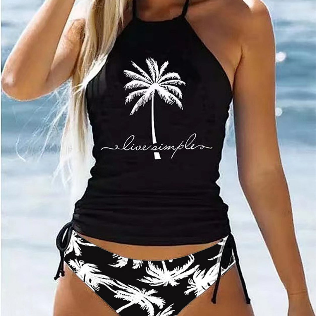 Damen trendiger Bikiniset mit Palmen-Motiv Echo Archiv