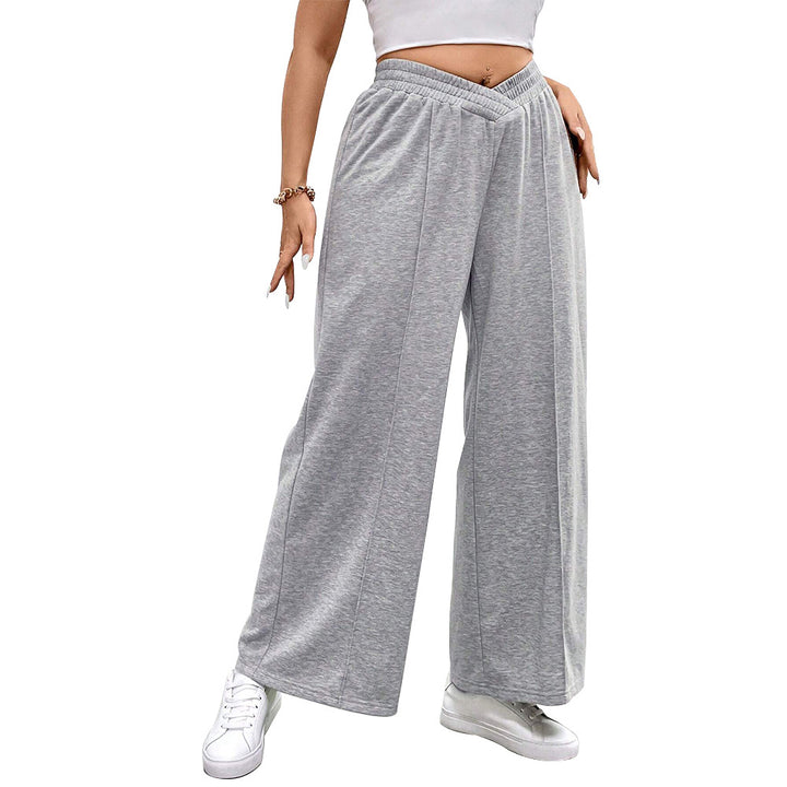 Damen weit geschnittene Freizeithose mit elastischem Bund und Cross-Over-Design Echo Archiv