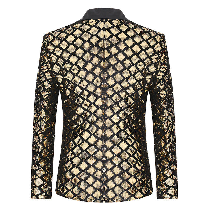 Herren Glitzernder Paillettenblazer Echoarchiv