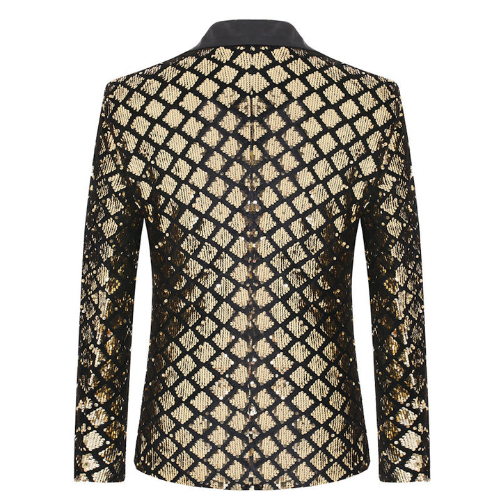 Herren Glitzernder Paillettenblazer Echoarchiv