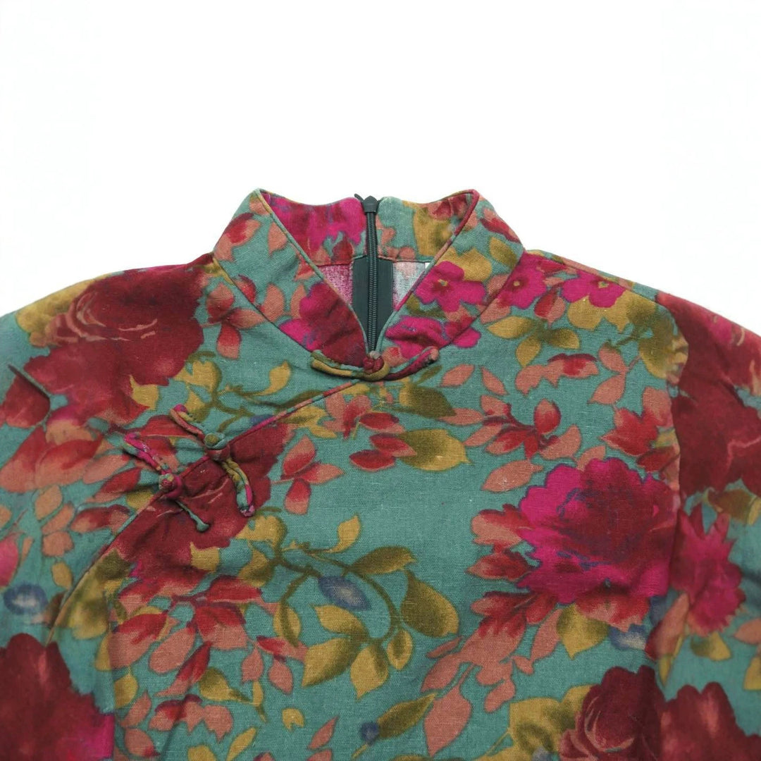 Damen Blumiges Oberteil mit Stehkragen Echo Archiv