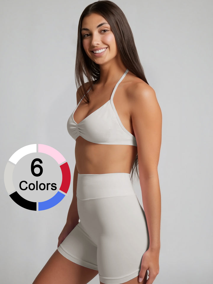 Damen Sportliches Bikini-Set mit hochgeschnittenen Shorts und elastischer Unterstützung Echo Archiv