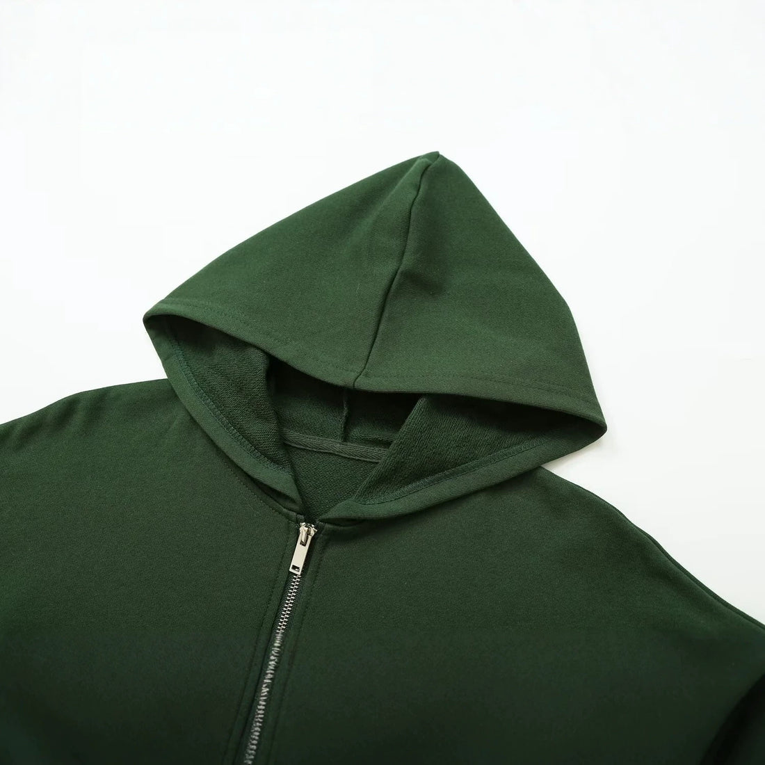 Damen Cropped Kapuzenjacke mit durchgehendem Reißverschluss und Kängurutaschen Echoarchiv