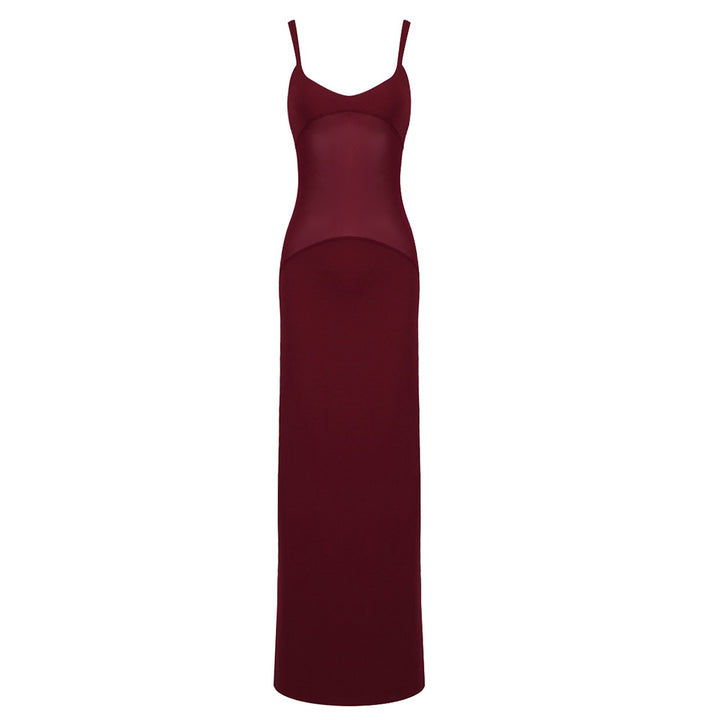 Damen elegantes Maxikleid mit schmeichelndem Schnitt und verstellbaren Spaghetti-Trägern Echo Archiv