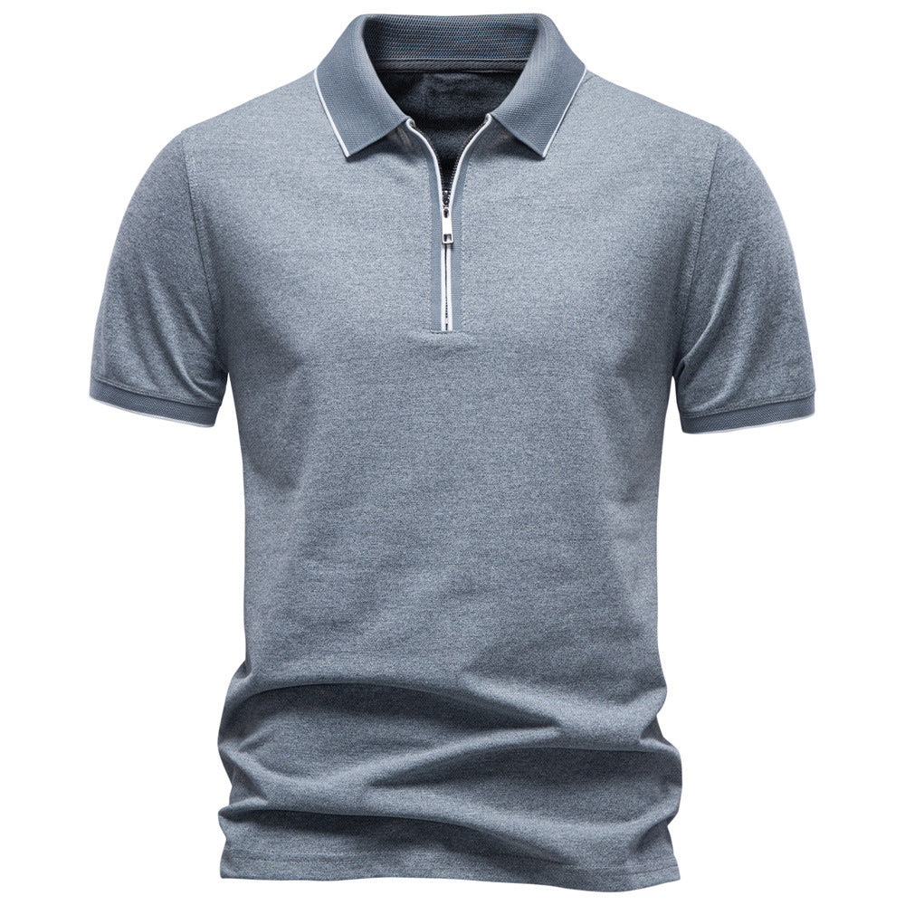 Herren nan atmungsaktives kurzärmeliges Poloshirt mit halbhohem Reißverschluss und Piquéstruktur Echo Archiv