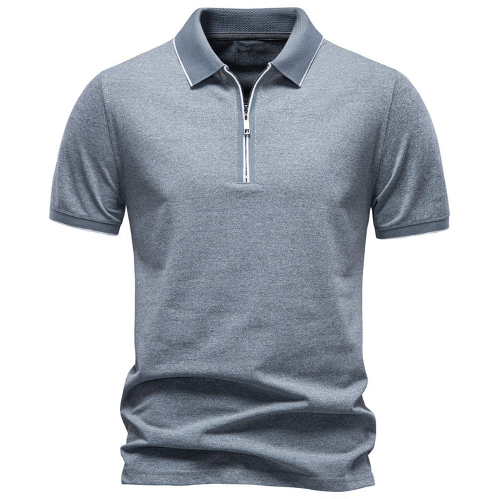 Herren nan atmungsaktives kurzärmeliges Poloshirt mit halbhohem Reißverschluss und Piquéstruktur Echo Archiv