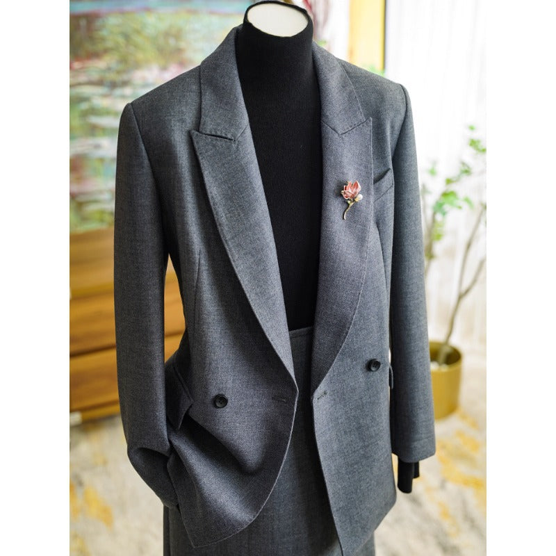 Damen Elegantes Blazer- und Rock-Set Echoarchiv 1789268527