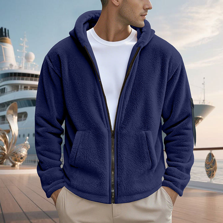 Herren Fleecejacke mit hohem Kragen und Wärmeisolierung Echoarchiv