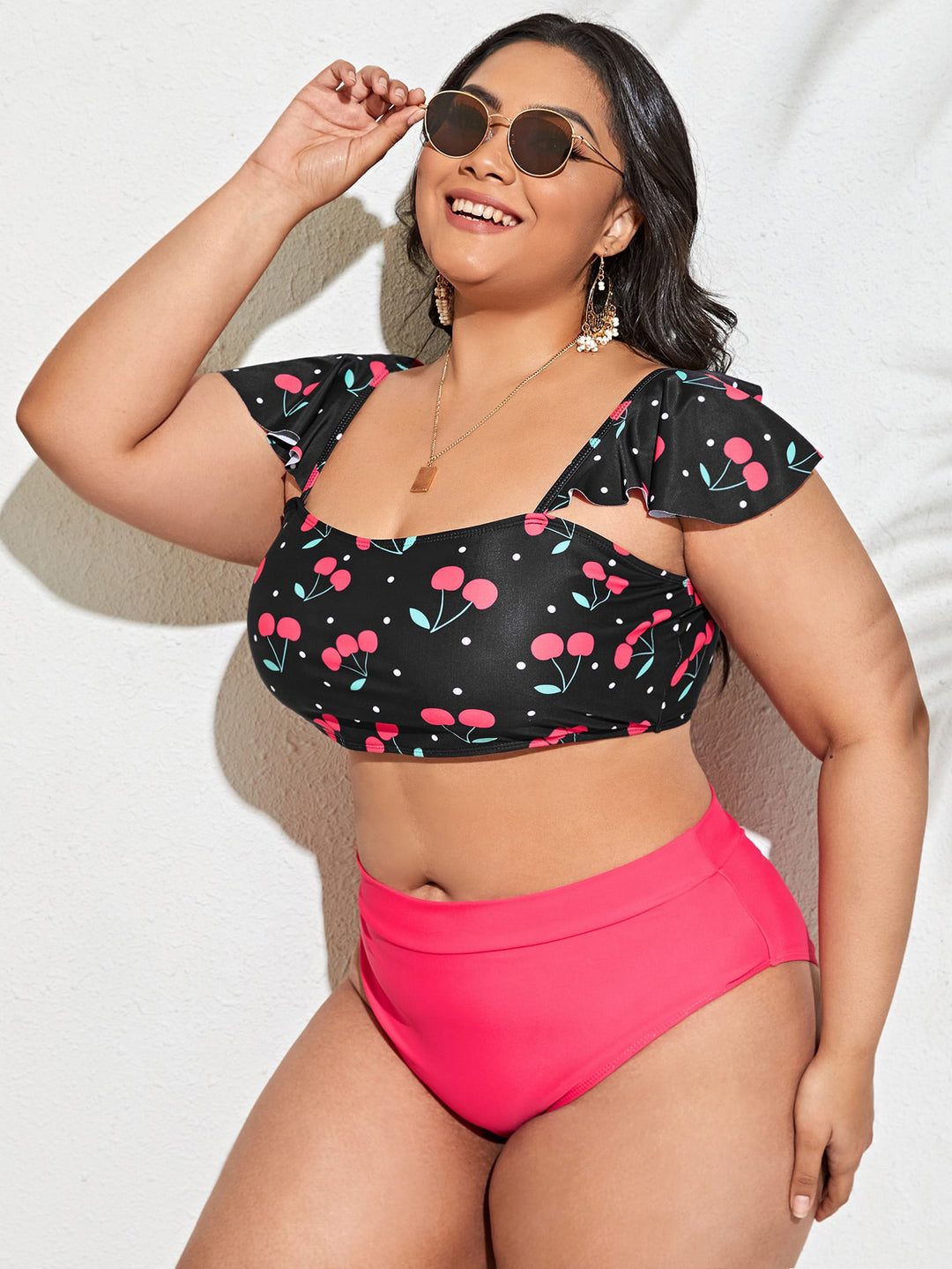 Damen Tankini-Set mit voluminösen Rüschendetails und hochwertigem Schnitt Echo Archiv