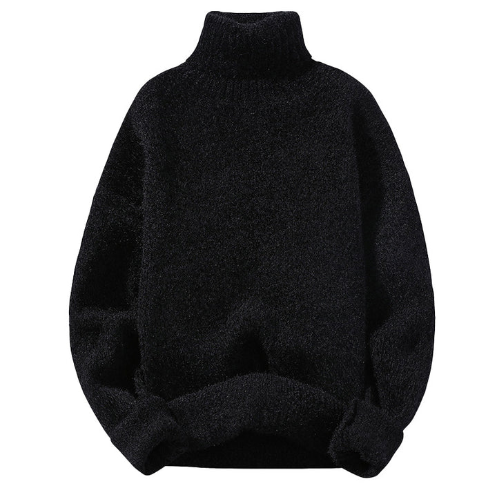 Herren Rollkragenpullover aus Bouclé-Feinstrick mit gerippten Bündchen Echo Archiv