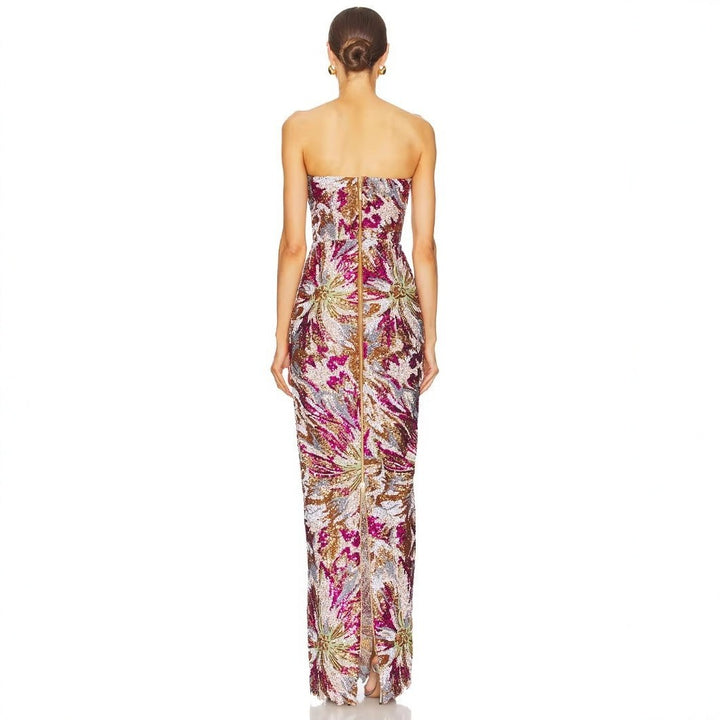 Damen Glamouröses Abendkleid mit schillernden Pailletten und taillierter Silhouette Echo Archiv
