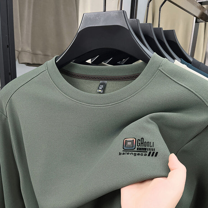 Herren langärmliges Sweatshirt mit strukturiertem Gewebe und stylischem Logo Echoarchiv