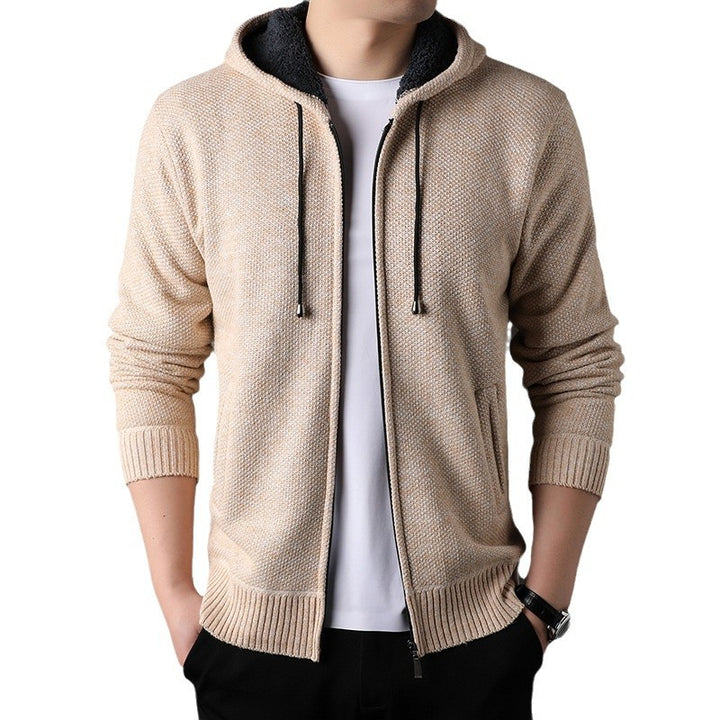 Herren modische Strickjacke mit Kapuze und weich gefüttertem Innenfutter Echoarchiv