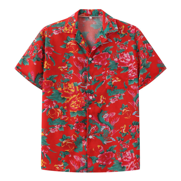 Damen Sommerliches Set mit floralem Kurzarmhemd und Shorts Echoarchiv