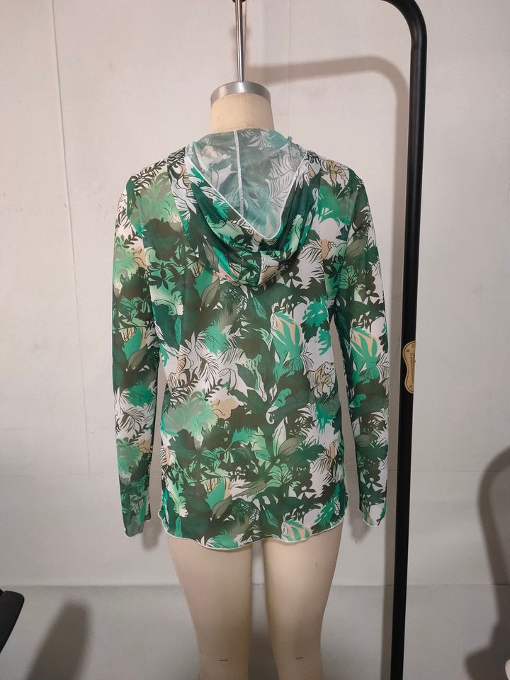 Herren Langarmshirt mit floralem Muster Echo Archiv