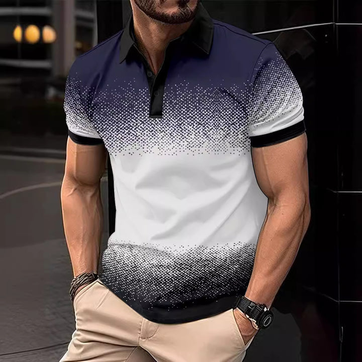 Herren Dynamisches Gradient Polo-Shirt Echoarchiv