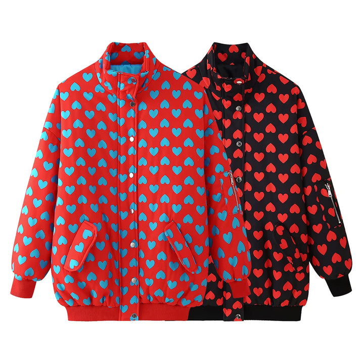 Damen nan gesteppte Oversize-Bomberjacke mit Stehkragen, elastischen Bündchen und Ärmeltasche Echo Archiv