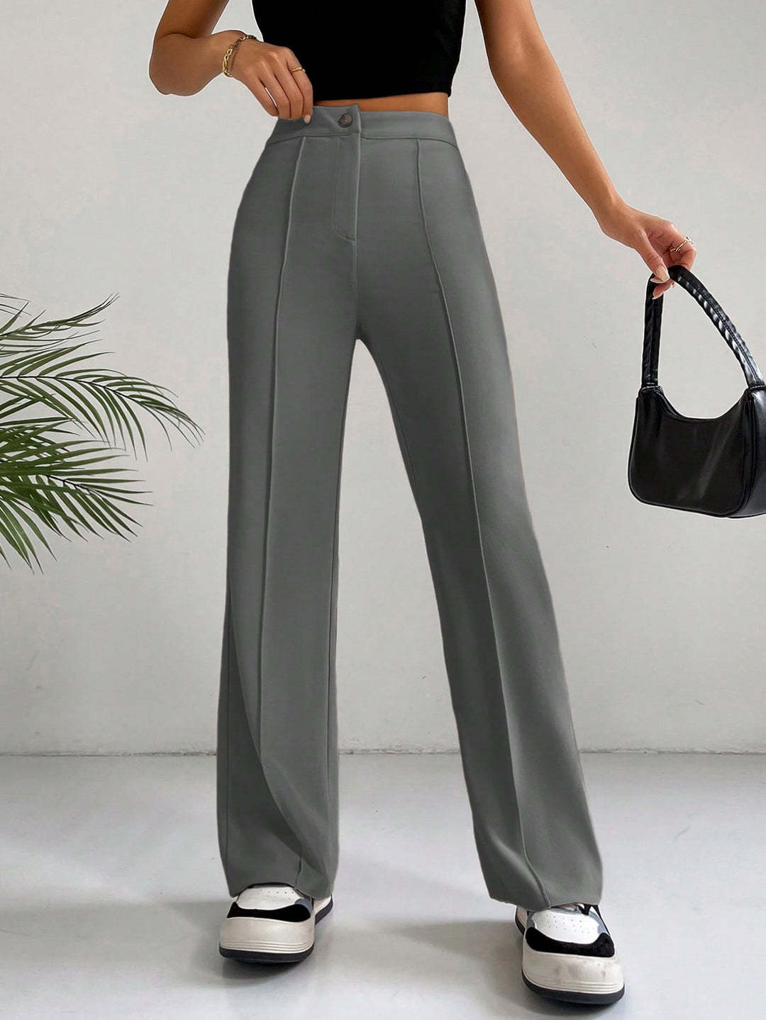 Damen Elegante und hoch geschnittene Stoffhose Echo Archiv