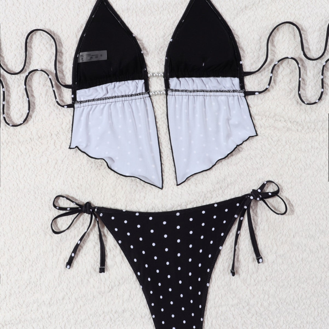 Damen Bikini-Set mit verspieltem Polka-Dot-Muster und verstellbaren Trägern Echo Archiv