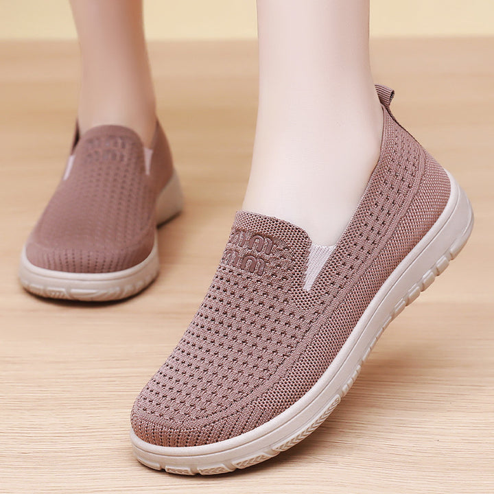 Damen nan nahtloser Strick-Slipper mit elastischem Einstieg und orthopädischer Memory-Fußbett-Stütze Echo Archiv