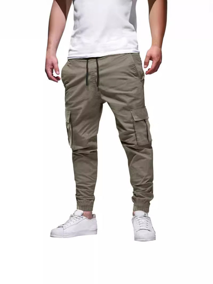 Herren lässige Cargo-Hose mit elastischem Bund und praktischen Taschen Echoarchiv