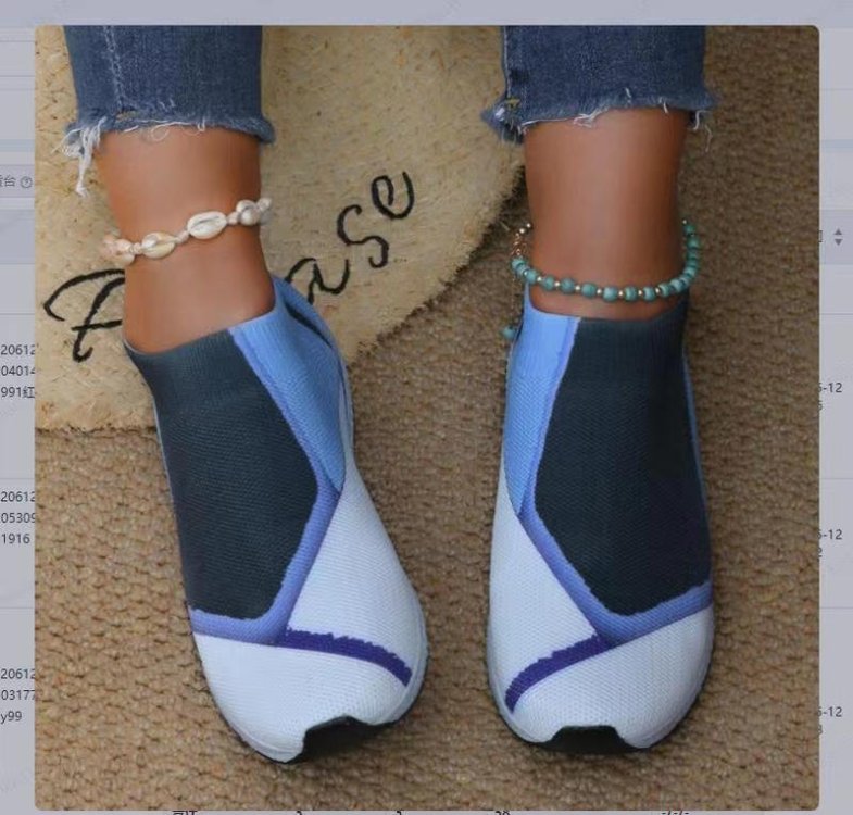 Damen Leichte Strick-Slipper-Sneaker ohne Schnürung mit atmungsaktivem Mesh und gedämpfter Plateausohle – Lioré