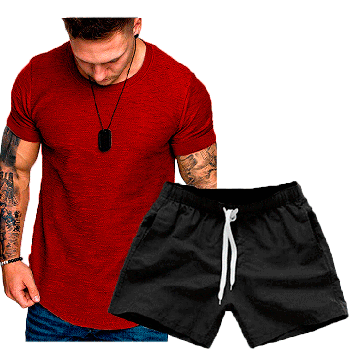 Herren Freizeit-Shirt und Shorts Set Echoarchiv