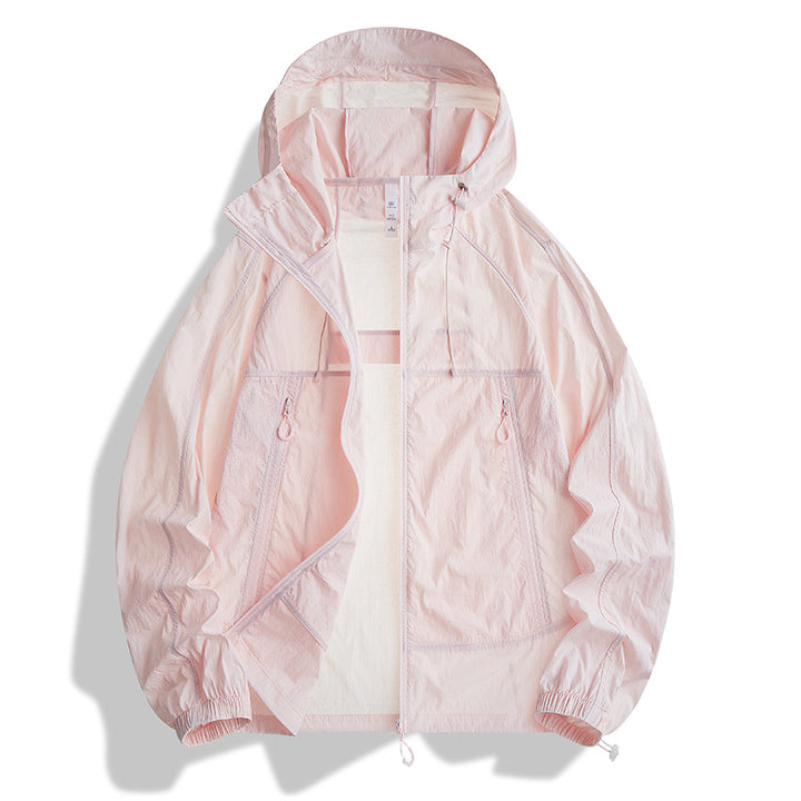 Herren Ultraleichte Kapuzen‑Windjacke mit Packfunktion, Meshfutter & Reißverschlusstaschen Echoarchiv