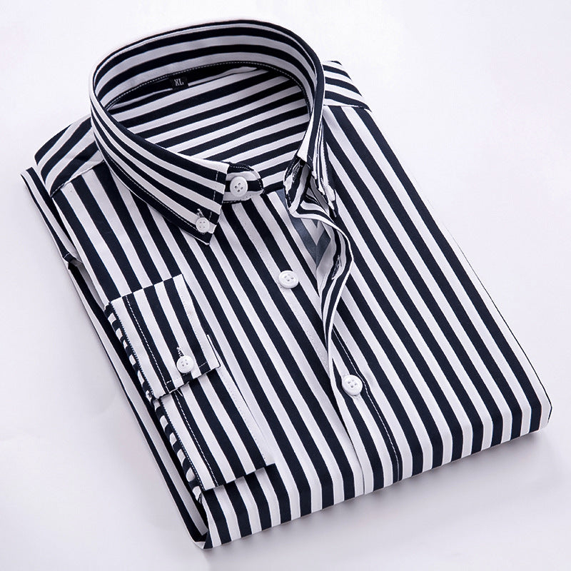 Herren nan gestreiftes Businesshemd mit Button-Down-Kragen und taillierter Silhouette Echo Archiv