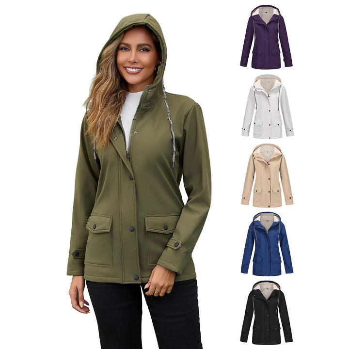Damen Modische Outdoor-Jacke mit Fleece-Futter – Célinea