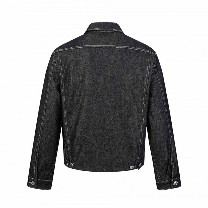 Herren Kastige Denimjacke mit kontrastierender Steppnaht und aufgesetzten Brusttaschen Echo Archiv