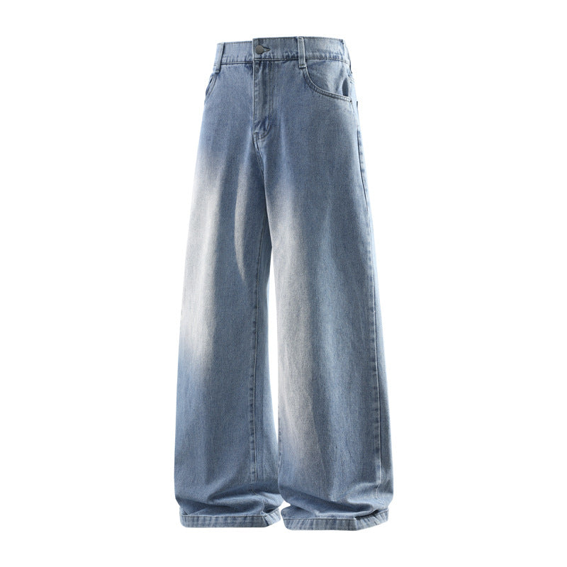 Damen Weite Baggy-Jeans mit hoher Taille, extra weitem Bein und Vintage-Waschung Echoarchiv