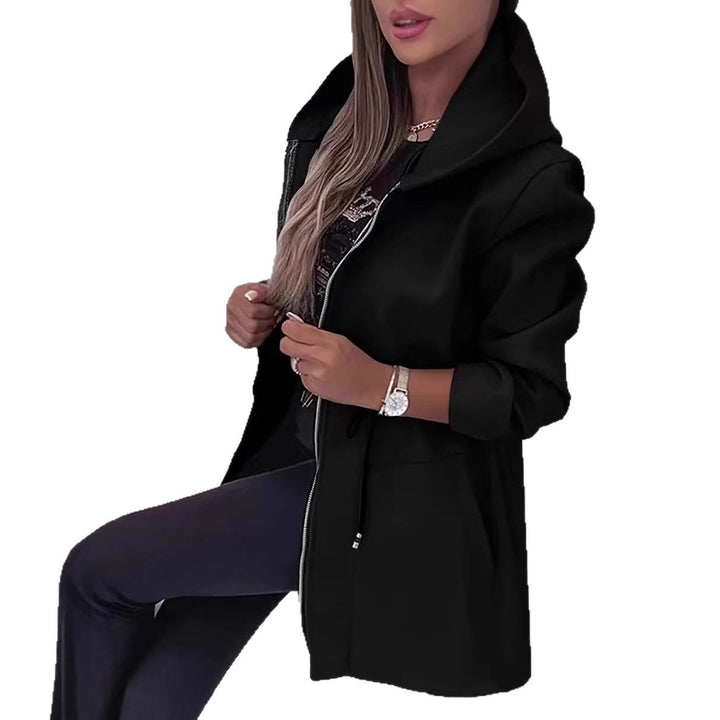 Damen Kapuzenparka mit Taillenzug, Zwei-Wege-Reißverschluss und Eingrifftaschen – Célinea