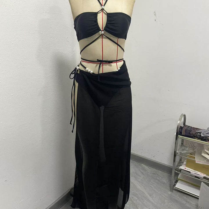 Damen Bikini-Set mit modischem Cut-Out-Design und elegantem Wickelrock Echo Archiv